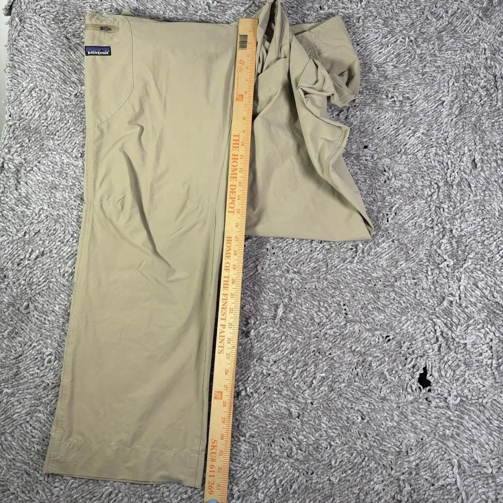 Patagonia Rock Guide Pants Mens 36 Beige Cargo Lightweight Utility Hiking Nature